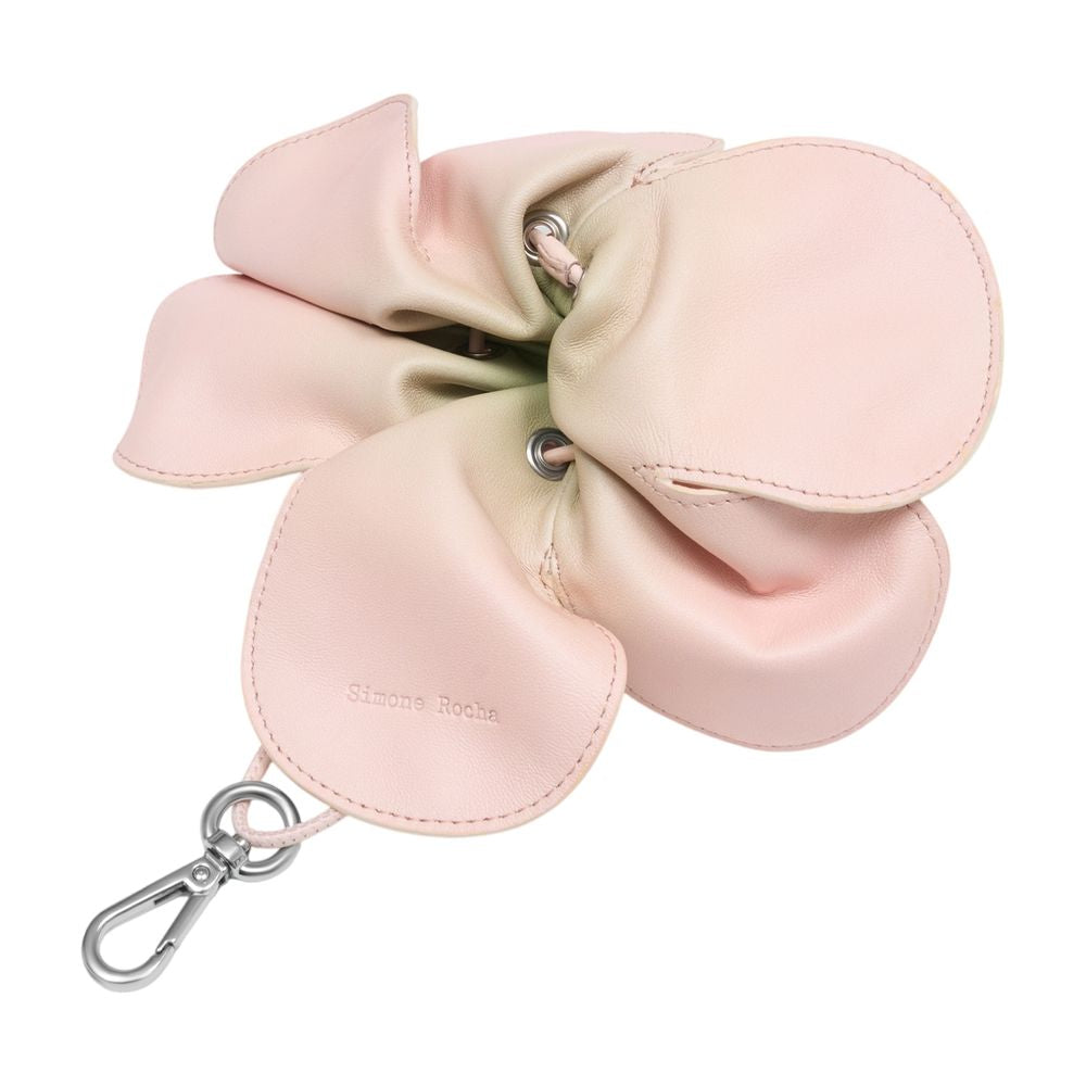 Simone Rocha Flower-Shaped Leather Coin Purse — Pink by Simone Rocha