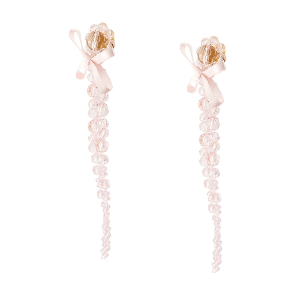Simone Rocha Bow Drip Earrings — Pink by Simone Rocha