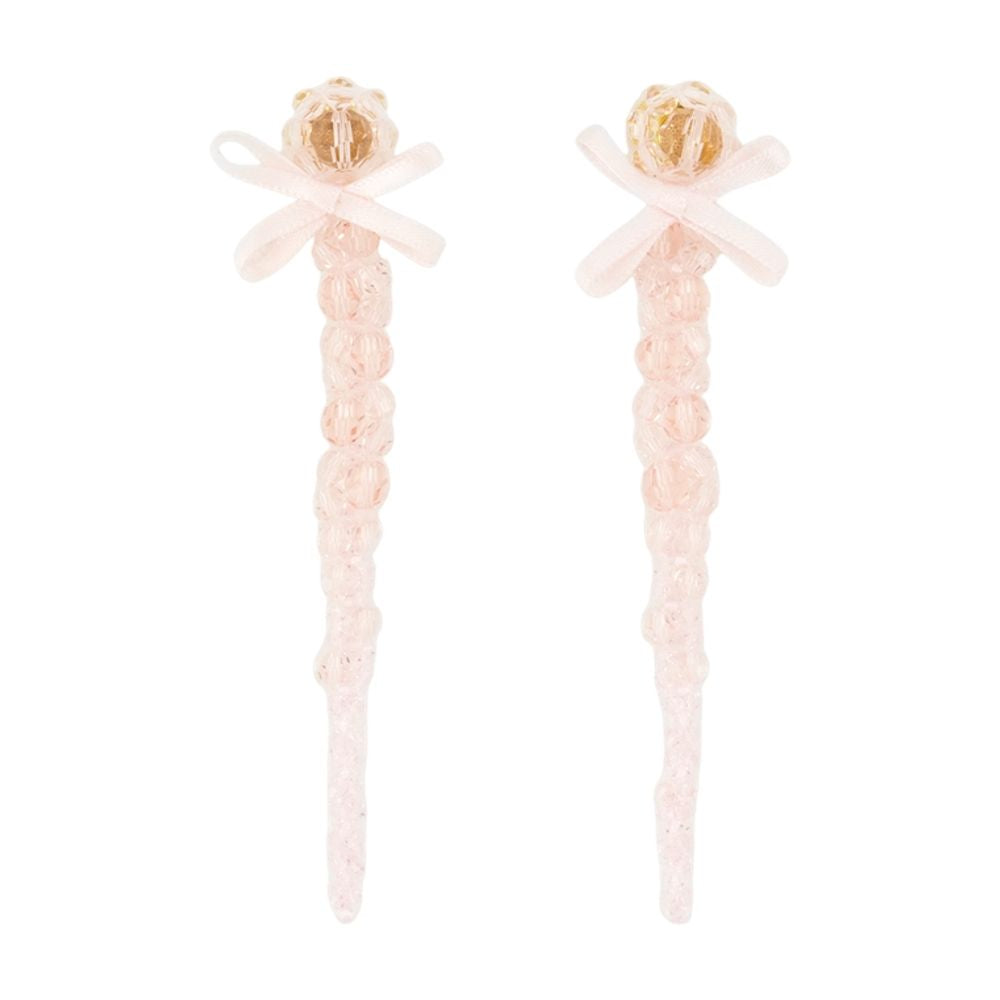 Simone Rocha Bow Drip Earrings — Pink, view 2