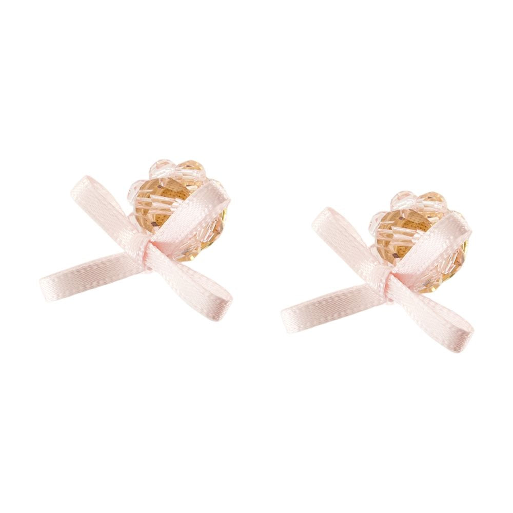 Simone Rocha Petite Bow Daisy Earrings — Pink by Simone Rocha