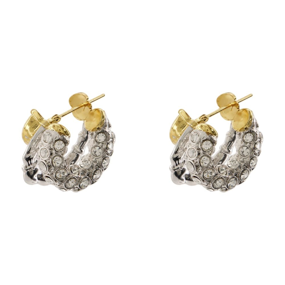 Simone Rocha Stacked Rhinestone Earrings — Silver, view 2