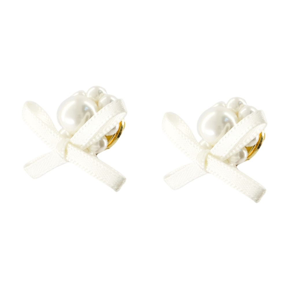 Simone Rocha Petite Daisy Earrings — White by Simone Rocha