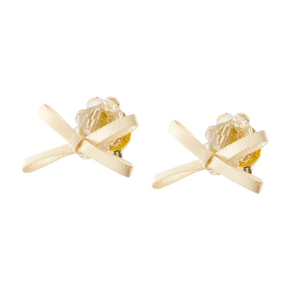 Simone Rocha Bow Daisy Earrings — Yellow by Simone Rocha