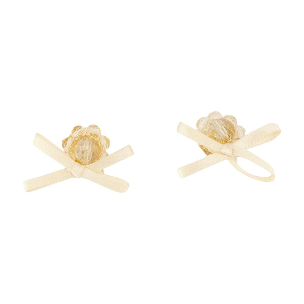 Simone Rocha Bow Daisy Earrings — Yellow, view 2