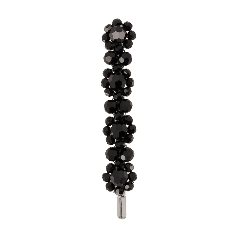 Simone Rocha Black Bead-Clustered Hair Clip — Black, view 2