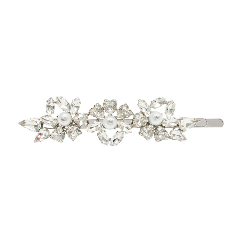 Simone Rocha Crystal-Embellished Hair Clip — White, view 2
