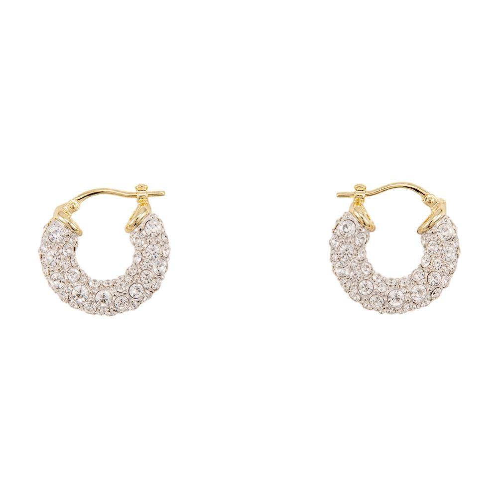 Simone Rocha Rhinestone-Embellished Hoop Earrings — Silver by Simone Rocha