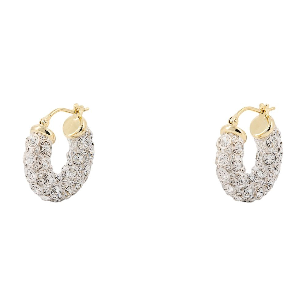 Simone Rocha Rhinestone-Embellished Hoop Earrings — Silver, view 2