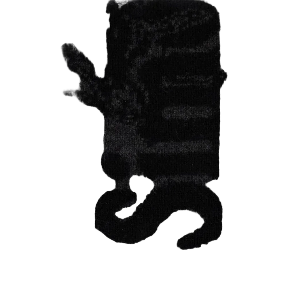 Simone Rocha Logo Wool Scarf — Black by Simone Rocha