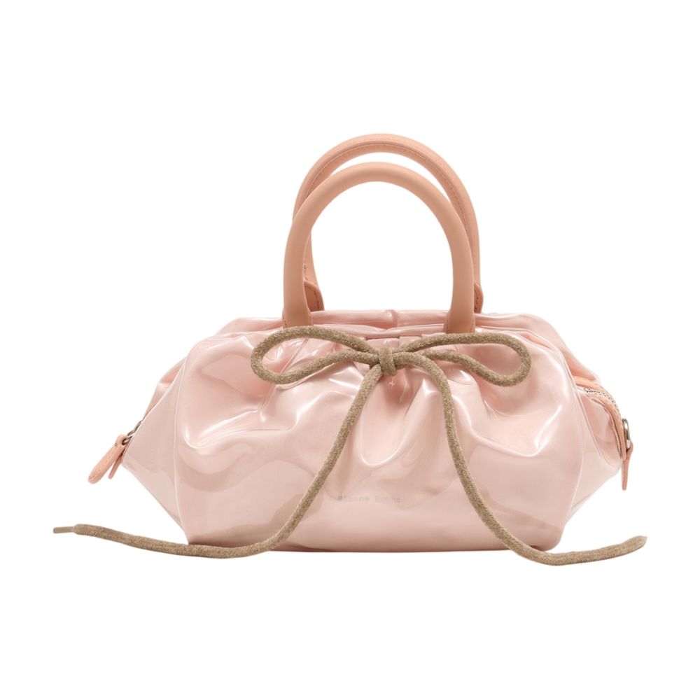 Simone Rocha Gathered Synthetic Top Handle Bag — Pink by Simone Rocha