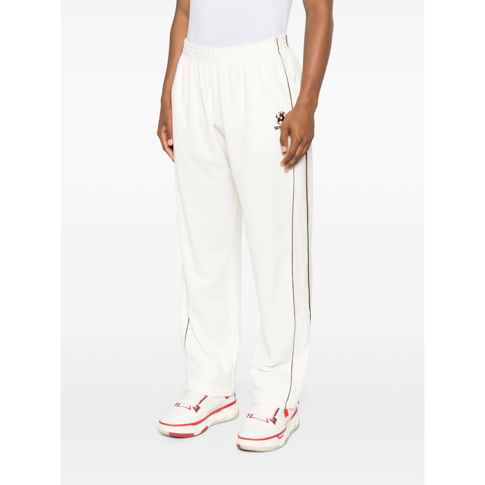 Sinclair Velour Track Pants — White, view 3