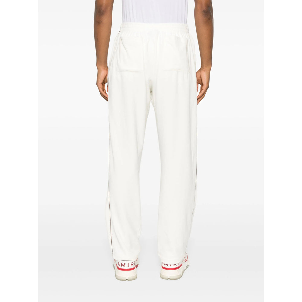 Sinclair Velour Track Pants — White, view 5