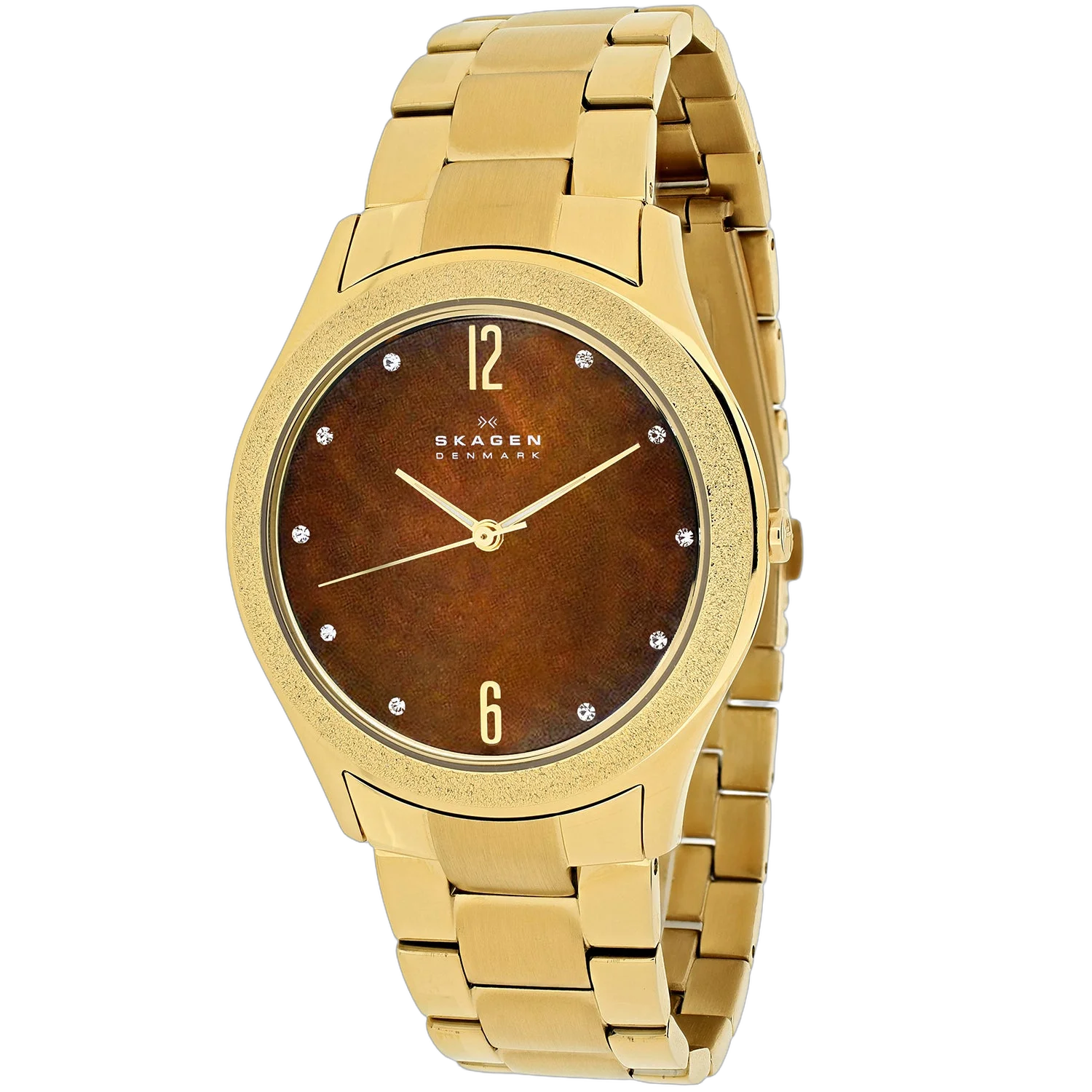 Skagen Brown Mother-of-Pearl Watch — Gold by Skagen