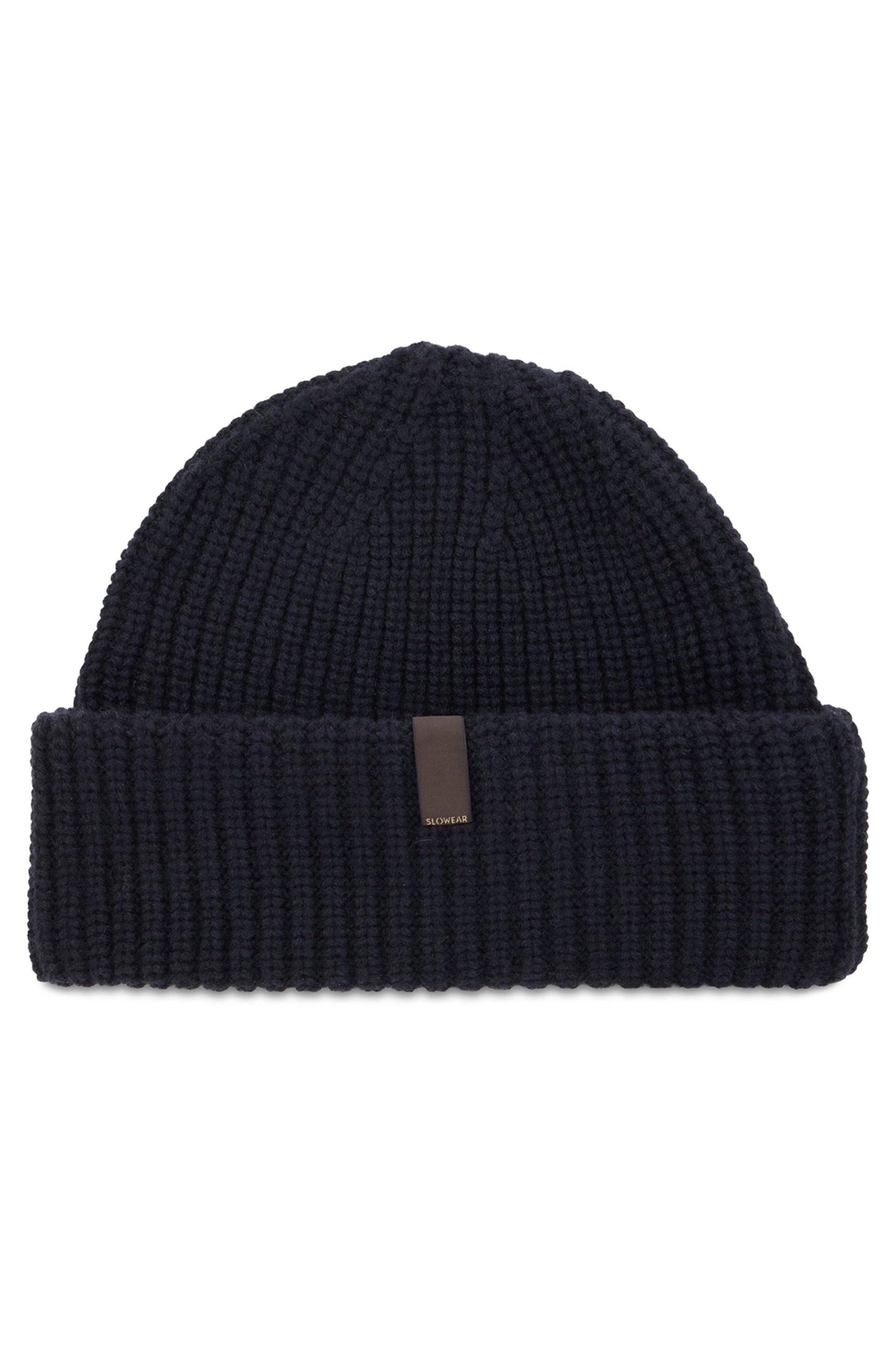 Slowear 82B061 Cashmere Knit Beanie — Black by Slowear