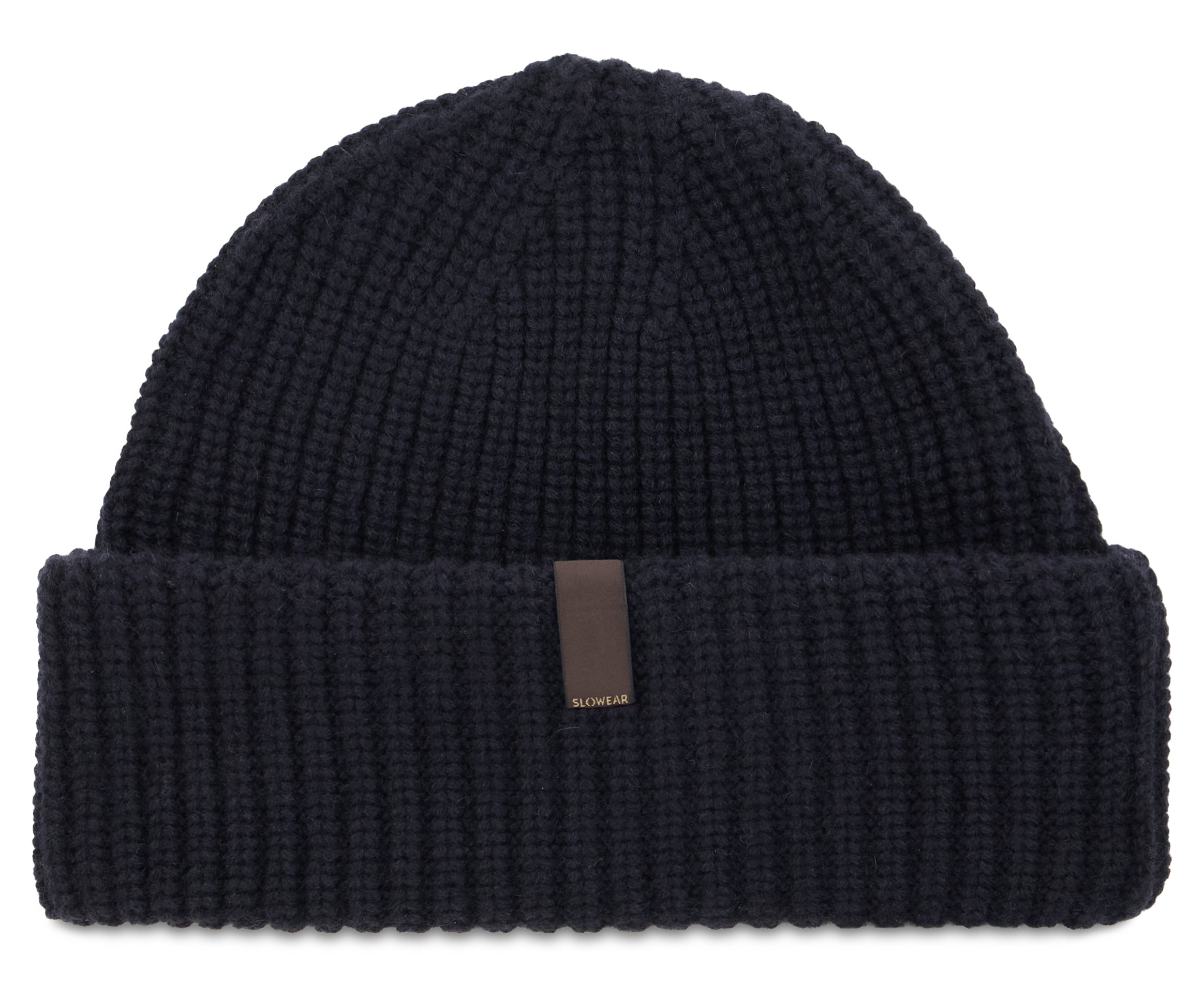 Slowear 82B061 Cashmere Knit Beanie — Black, view 2