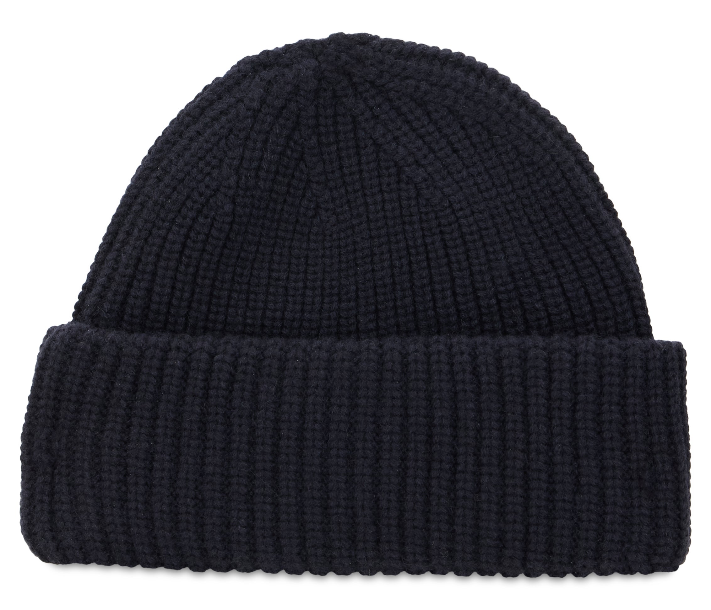 Slowear 82B061 Cashmere Knit Beanie — Black, view 3
