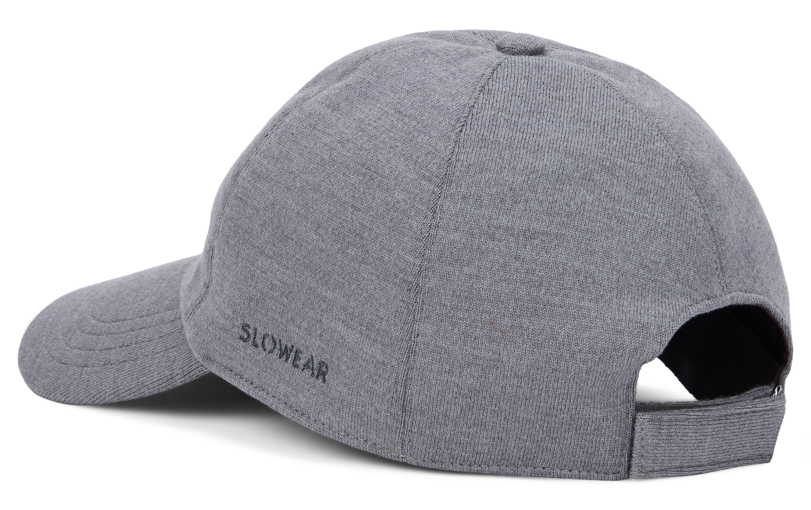 Slowear 82B530 Virgin Wool Baseball Cap — Gray, view 3