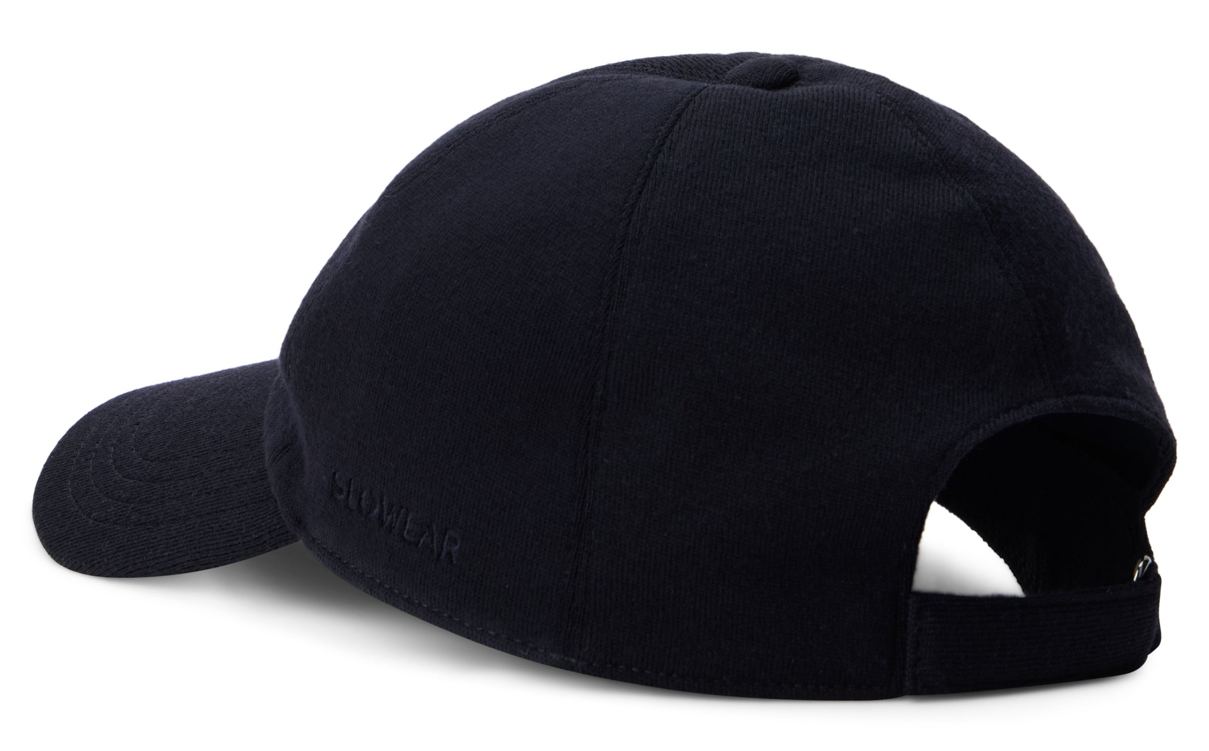 Slowear 82B530 Virgin Wool Baseball Cap — Navy, view 3