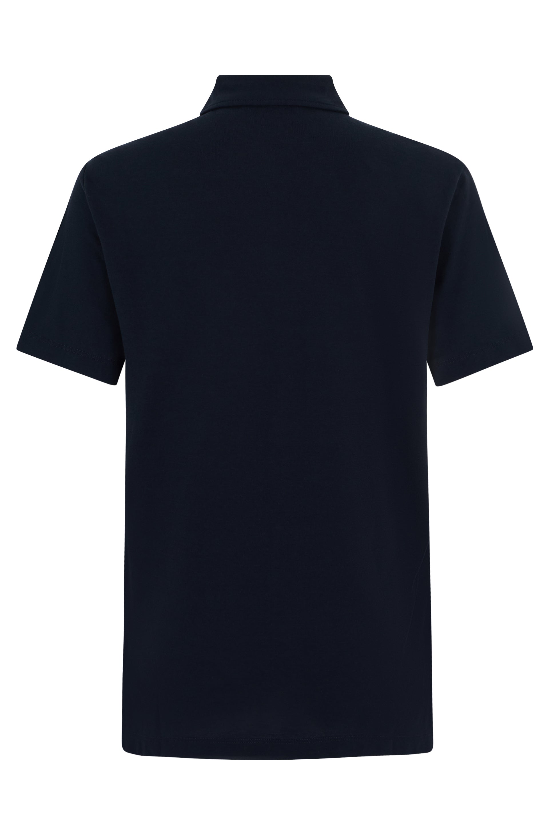 Slowear Cotton Polo — Navy, view 2
