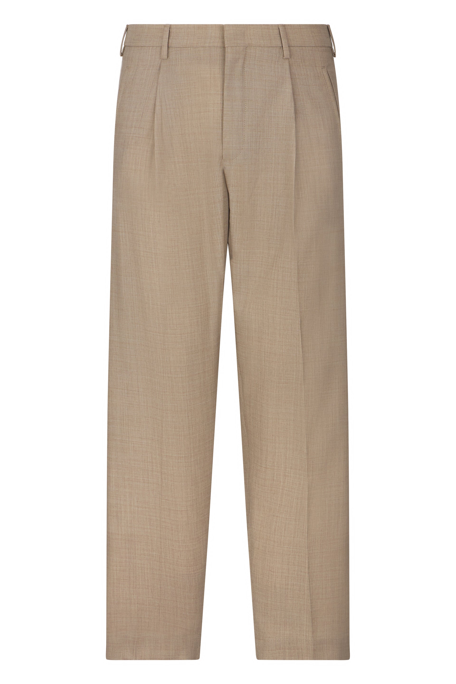 Slowear Tailored Virgin Wool Trousers — Beige by Slowear