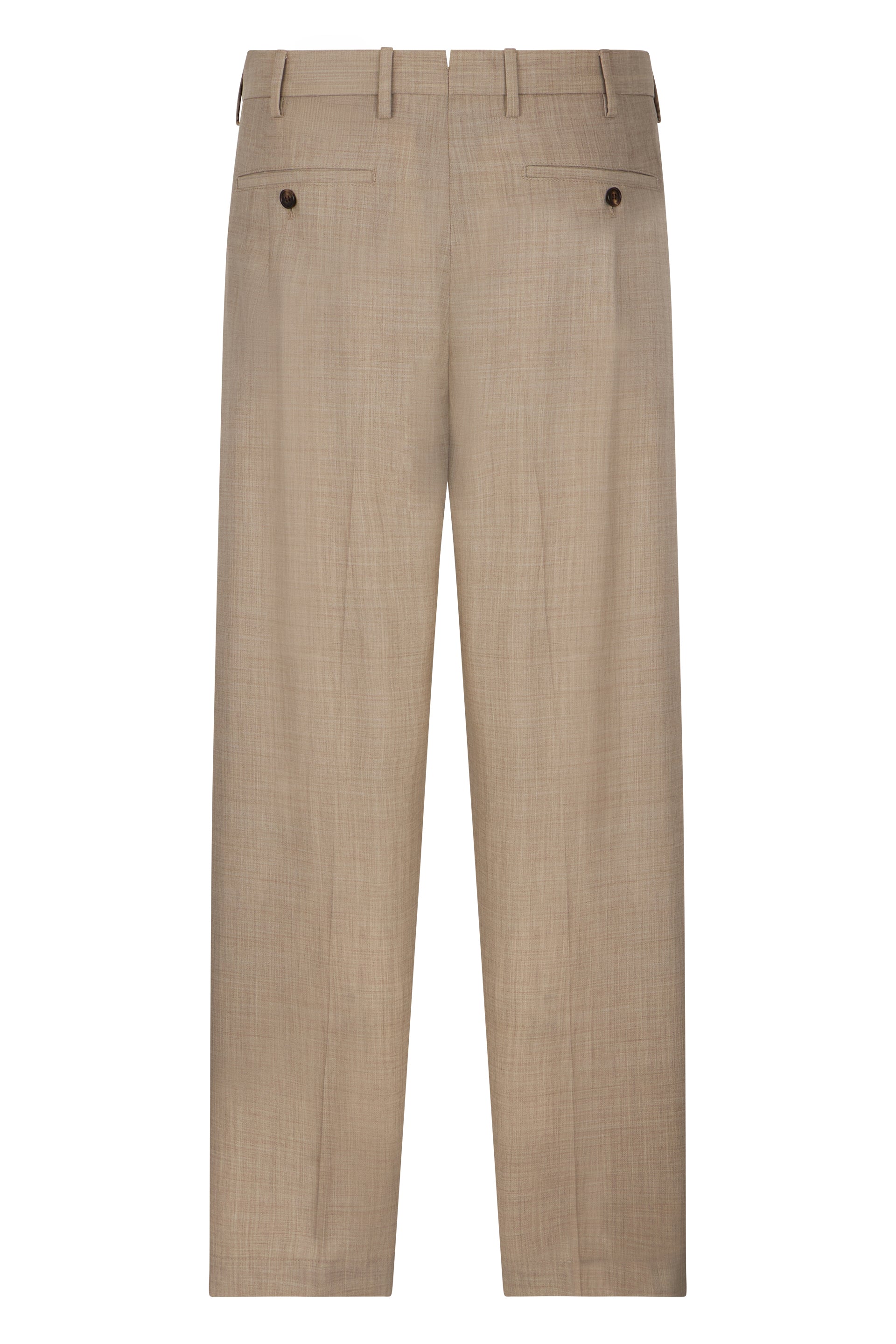 Slowear Tailored Virgin Wool Trousers — Beige, view 2
