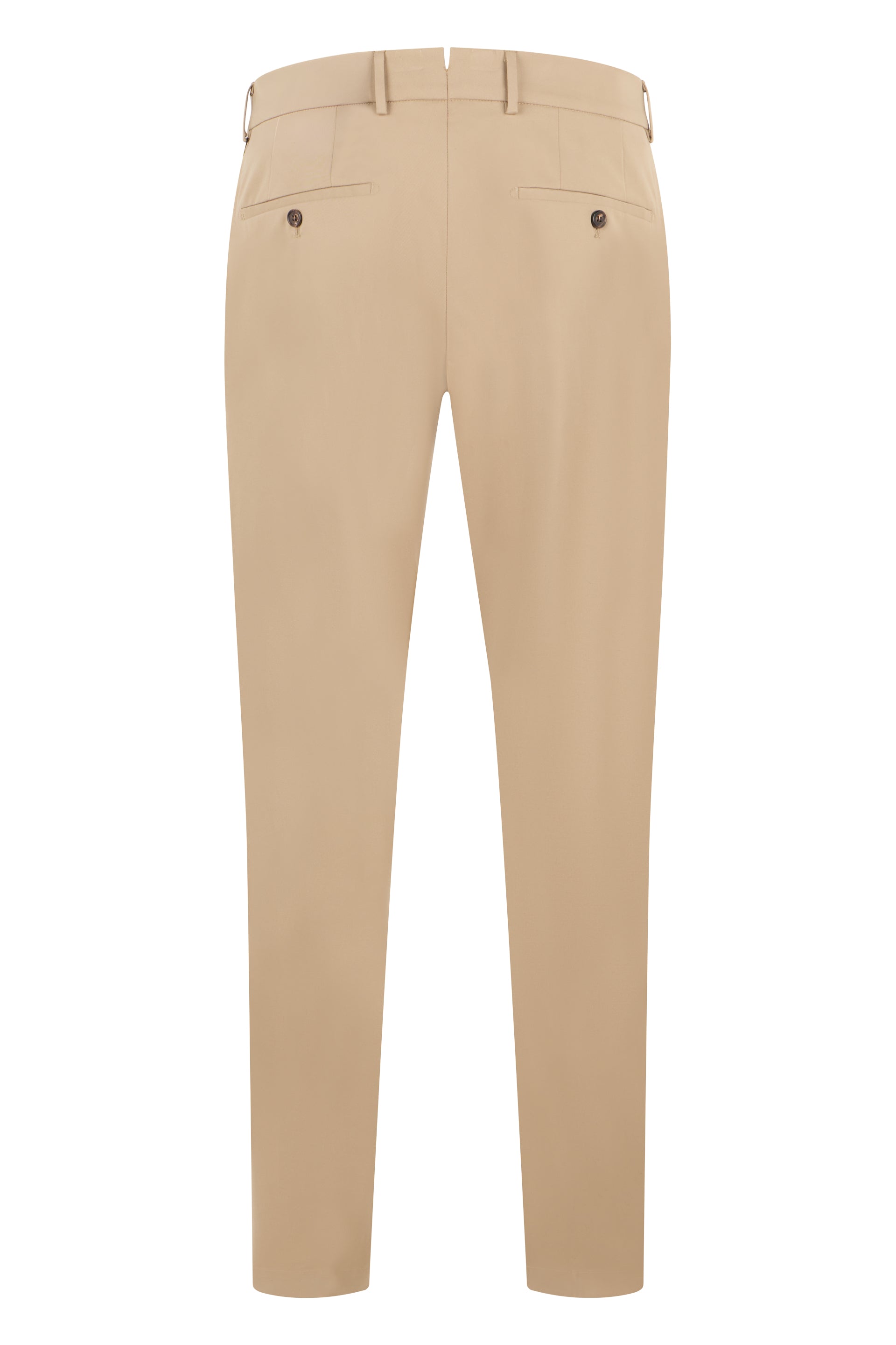 Slowear Slim-Fit Cotton Trousers — Beige, view 2