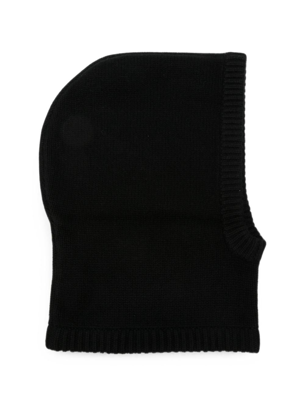 Soft Goat Cashmere Ribbed-Knit Balaclava — Black by Soft Goat