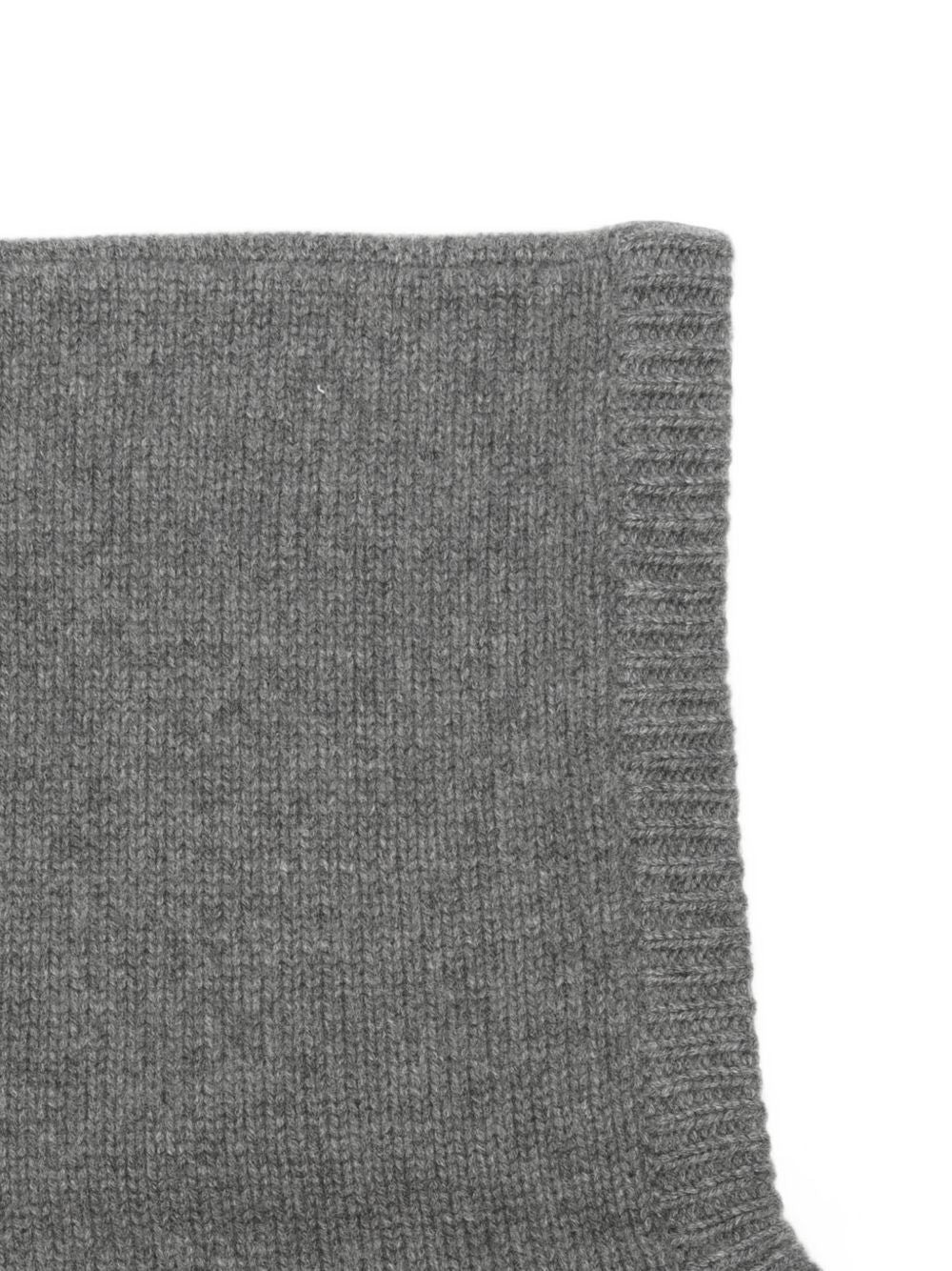 Soft Goat Cashmere Ribbed Balaclava — Grey, view 3