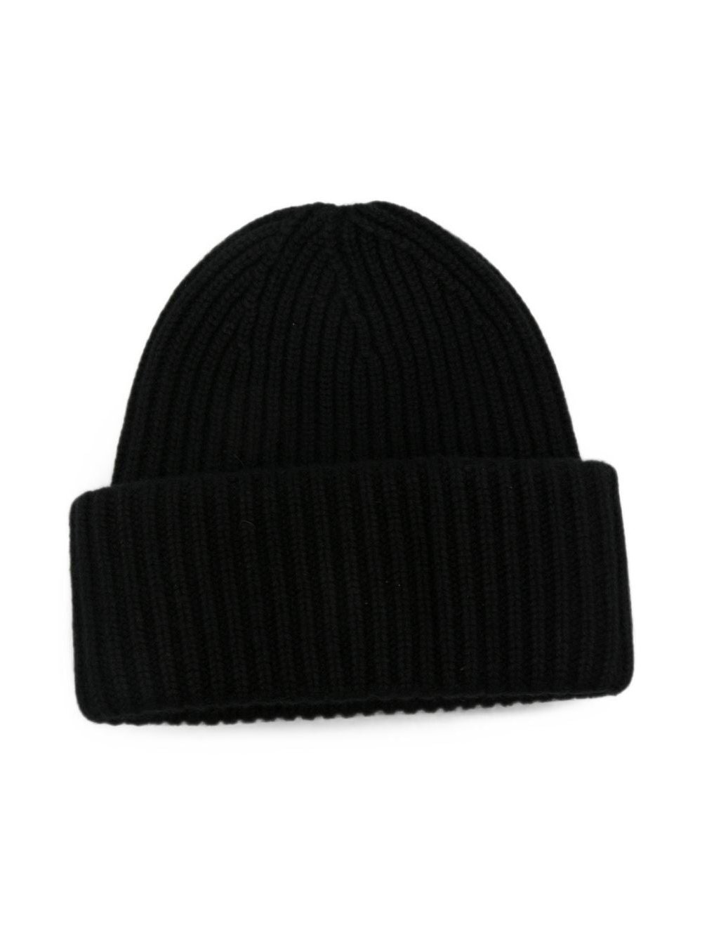 Soft Goat Ribbed Cashmere Beanie — Black by Soft Goat