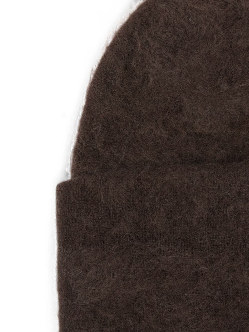 Soft Goat Brushed Knit Beanie — Brown, view 2
