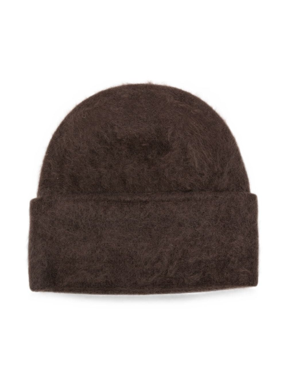 Soft Goat Brushed Knit Beanie — Brown, view 3