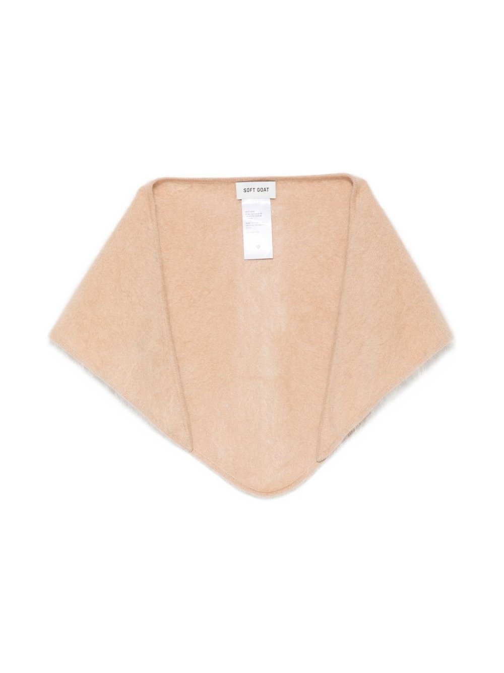 Soft Goat Knitted Triangular Scarf — Camel by Soft Goat