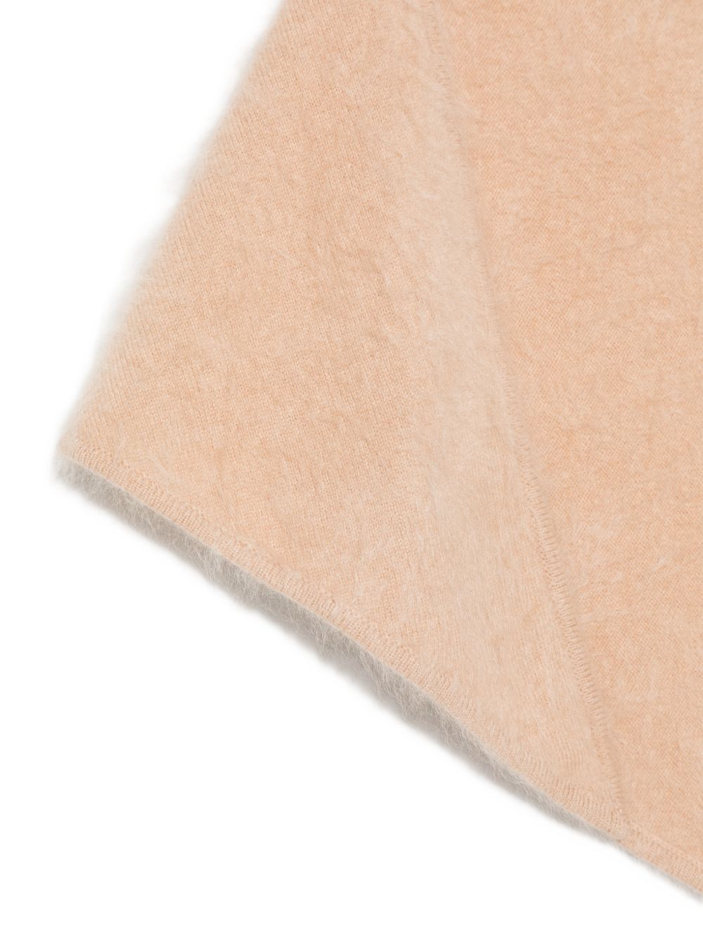 Soft Goat Knitted Triangular Scarf — Camel, view 3