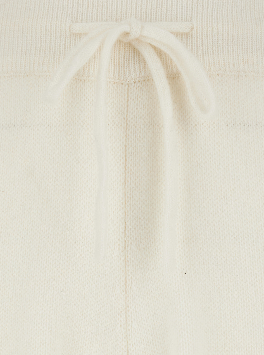 Solocascmir Cashmere Drawstring Trouser — White, view 3