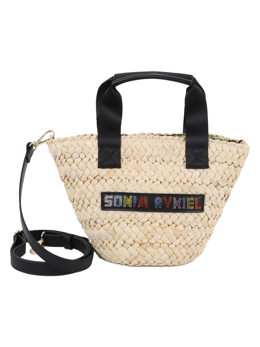 Sonia Rykiel Woven Straw Top Handle Bag — Multicolor by Sonia Rykiel