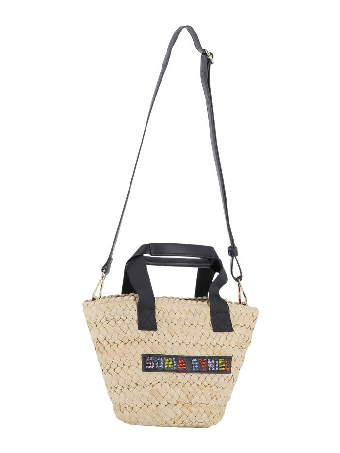 Sonia Rykiel Woven Straw Top Handle Bag — Multicolor, view 3