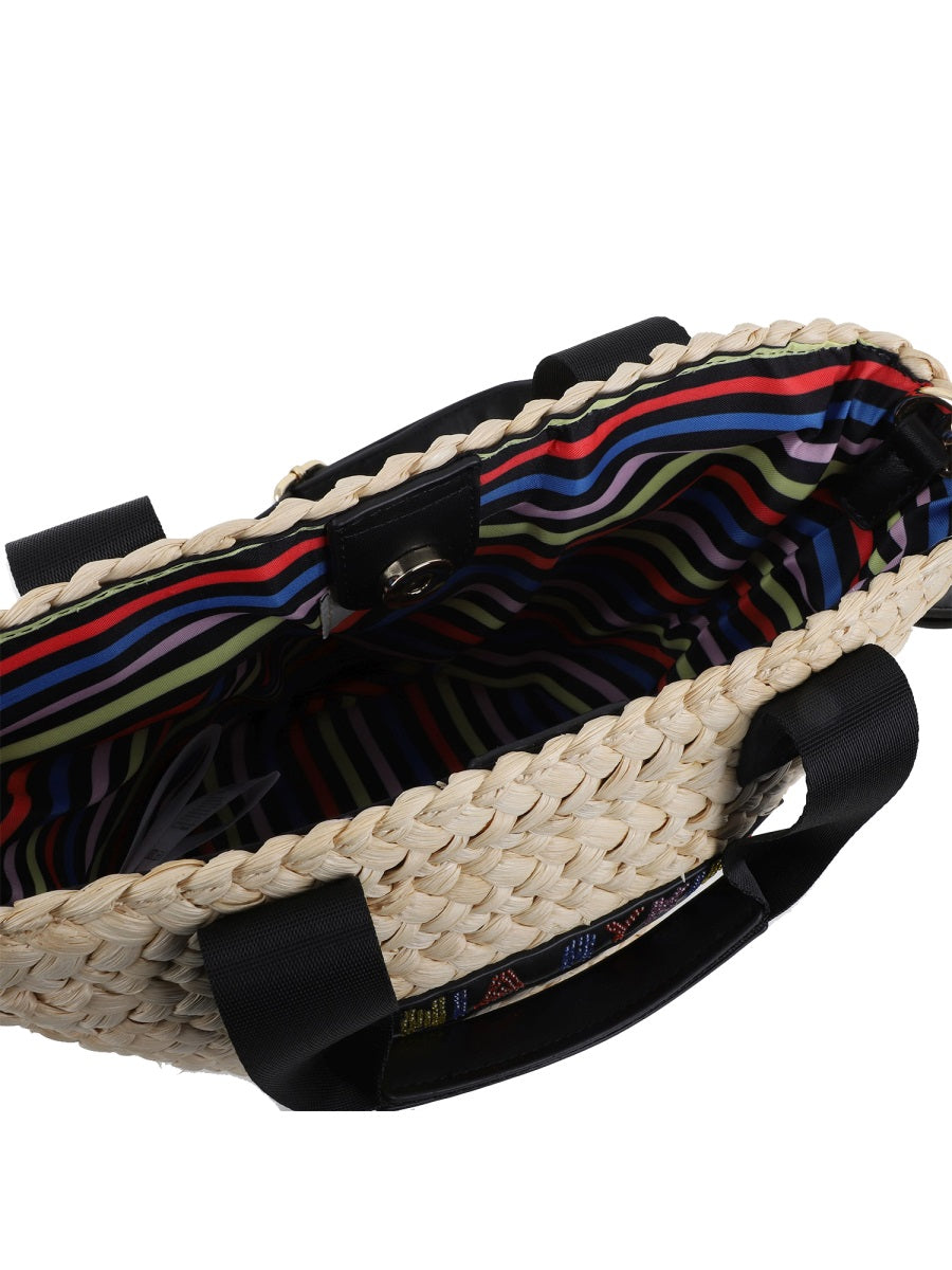 Sonia Rykiel Woven Straw Top Handle Bag — Multicolor, view 4