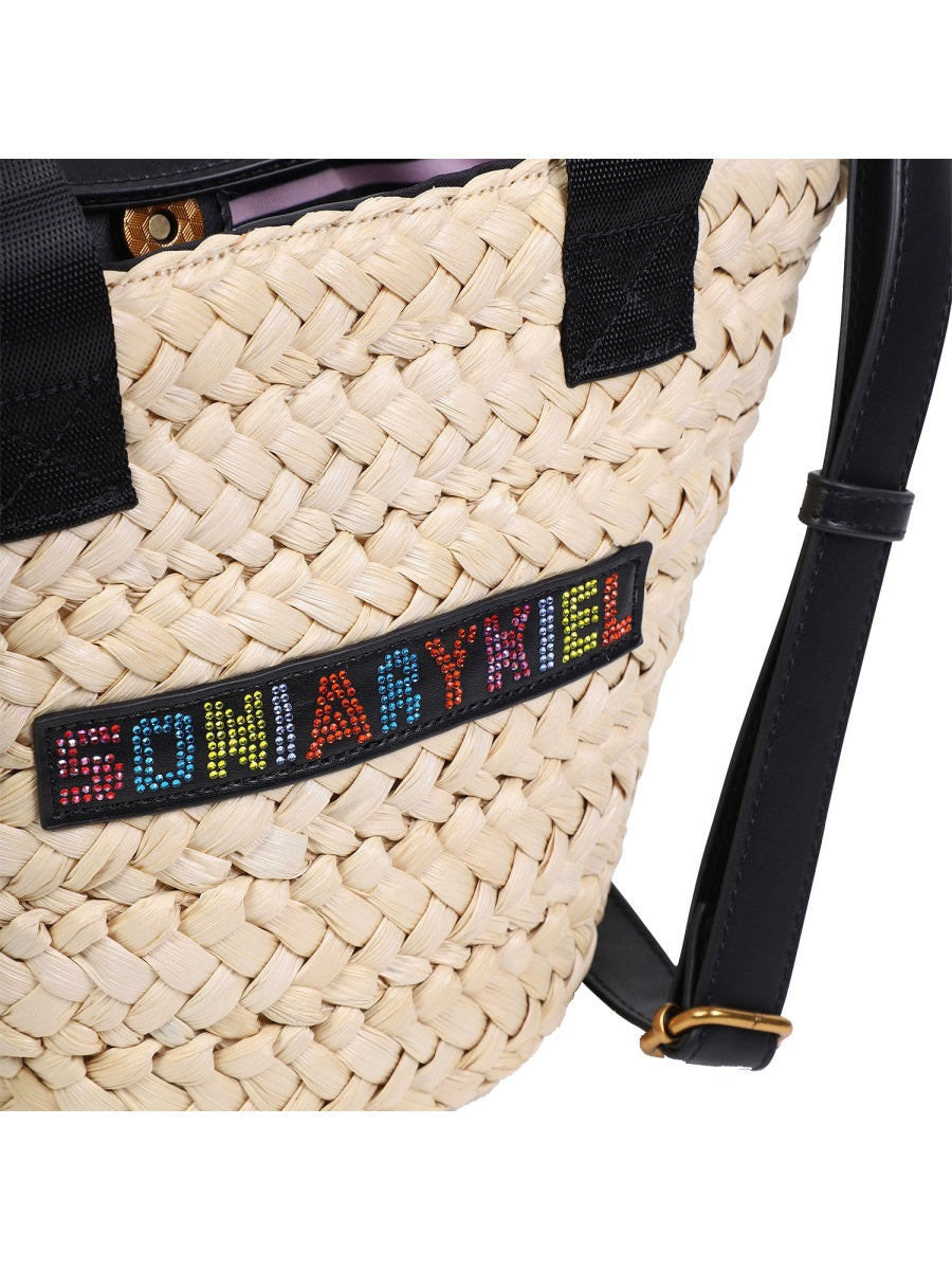 Sonia Rykiel Woven Straw Top Handle Bag — Multicolor, view 5