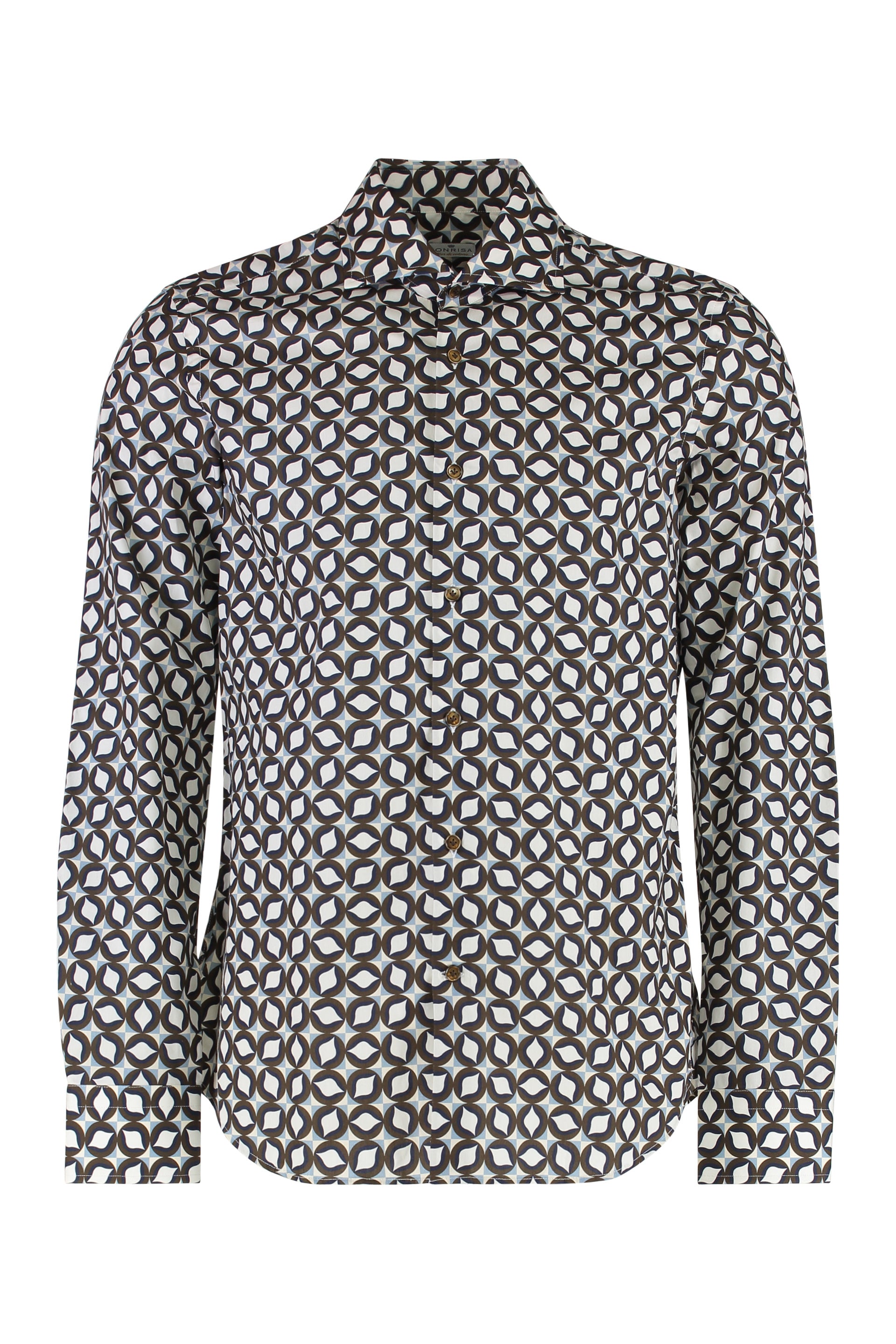Sonrisa Geometric-Printed Cotton Shirt — Multicolor by Sonrisa