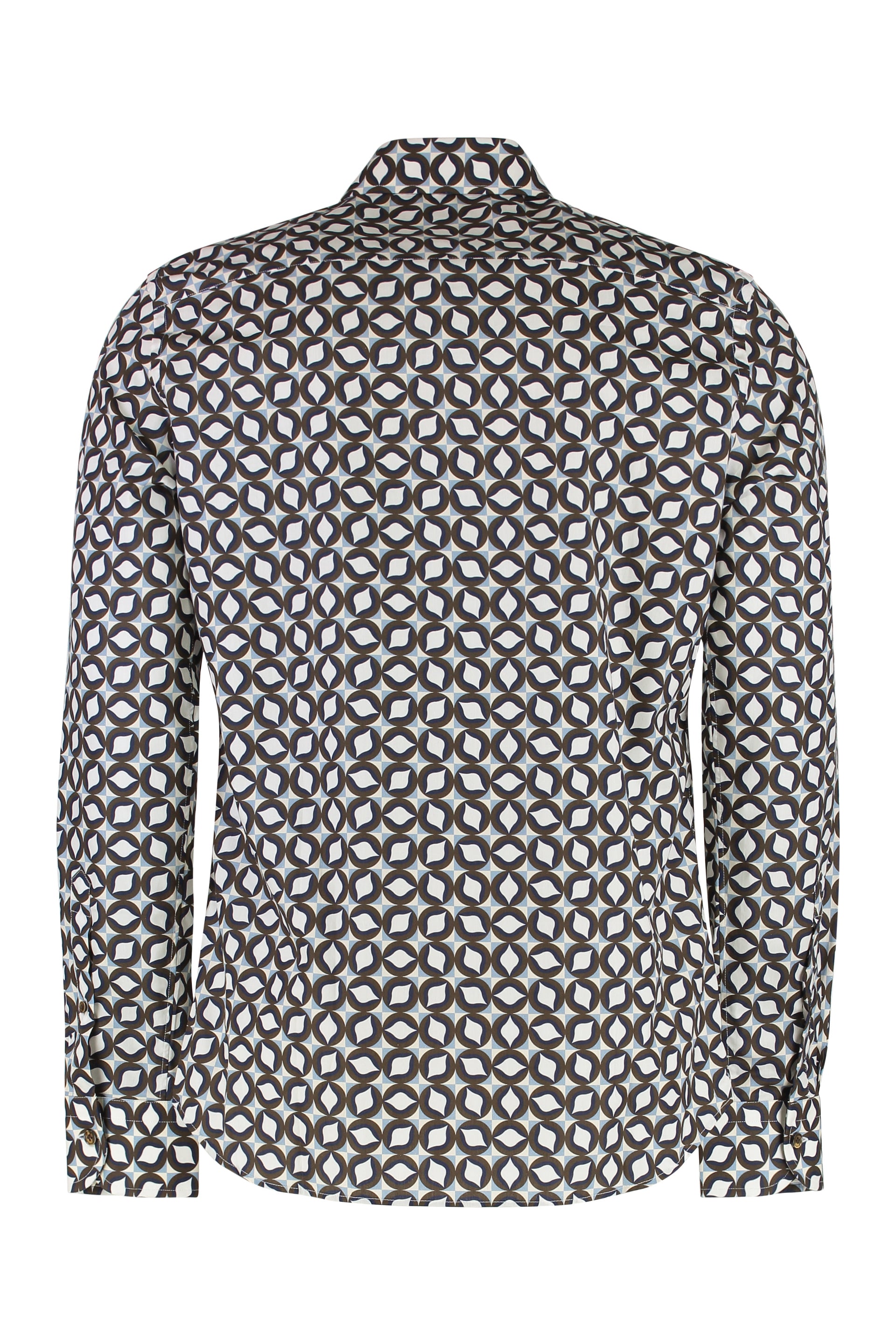 Sonrisa Geometric-Printed Cotton Shirt — Multicolor, view 2