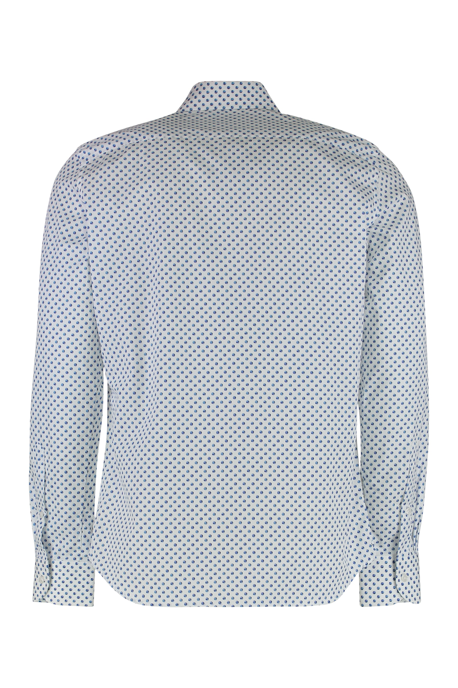 Sonrisa Micro-Printed Cotton Shirt — White, view 2
