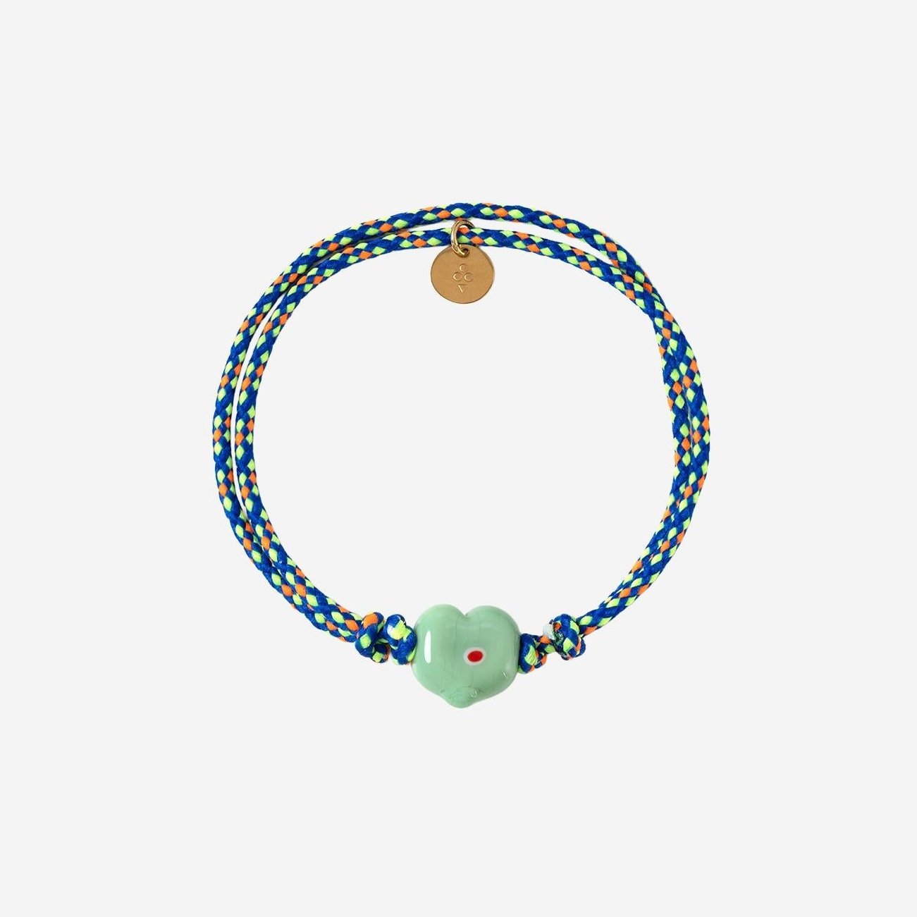 Sorbet Island Glass Bead Fabric Bracelet — Multicolor, view 2