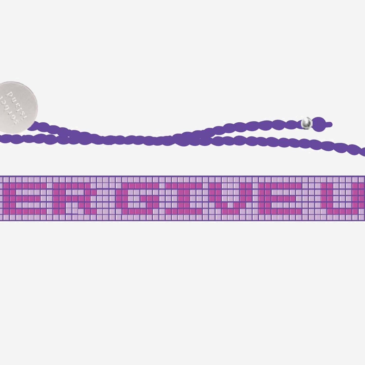 Sorbet Island Glass Pearl Bead Bracelet — Purple, view 2