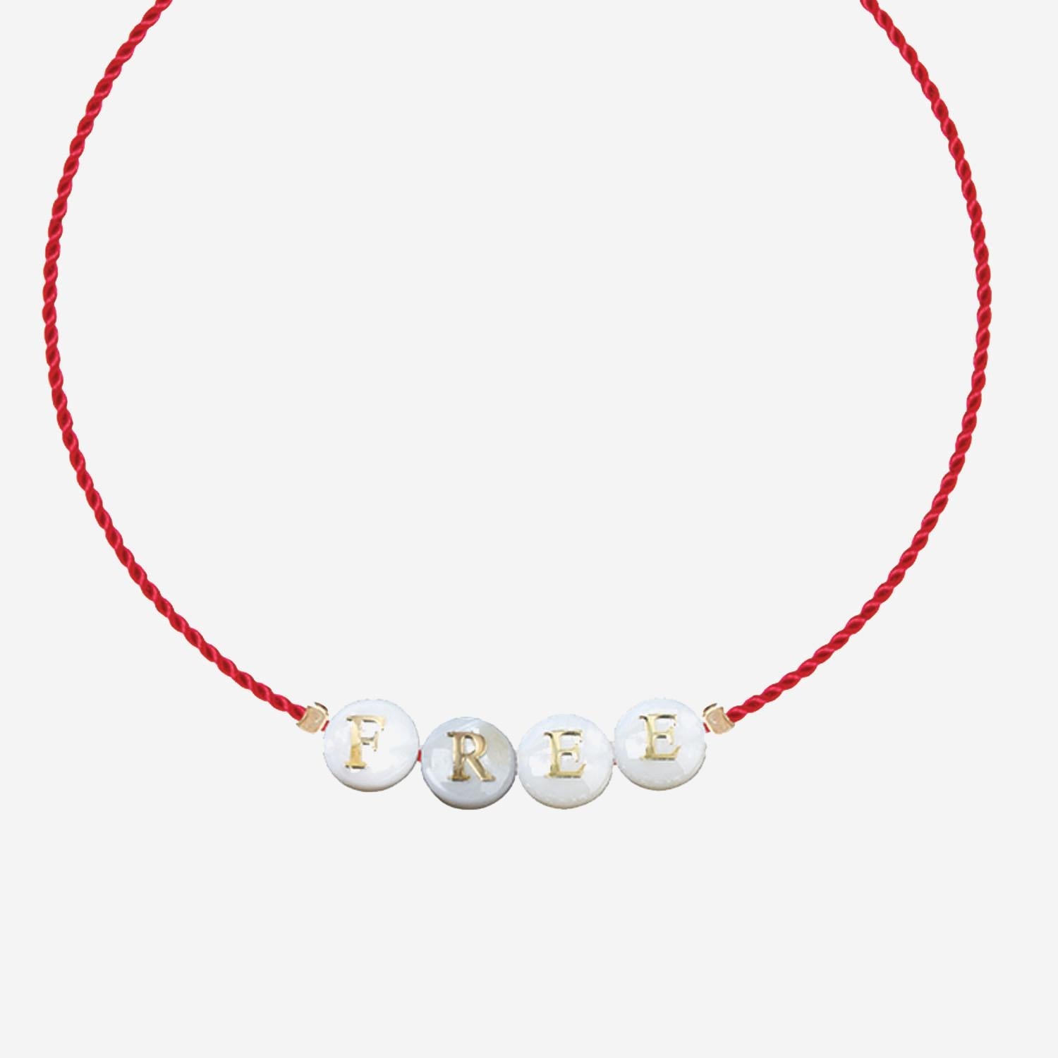 Sorbet Island Shell and Glass Pearl Bracelet — Red, view 2