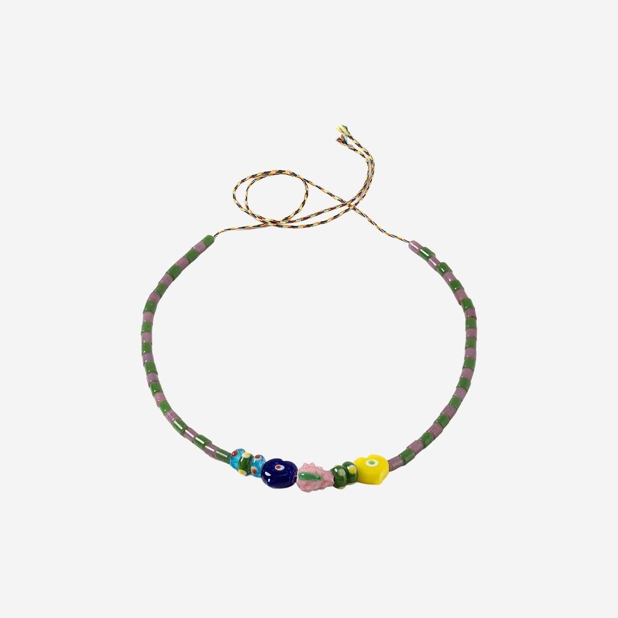 Sorbet Island Mixed Glass Beads Necklace — Multicolor by Sorbet Island
