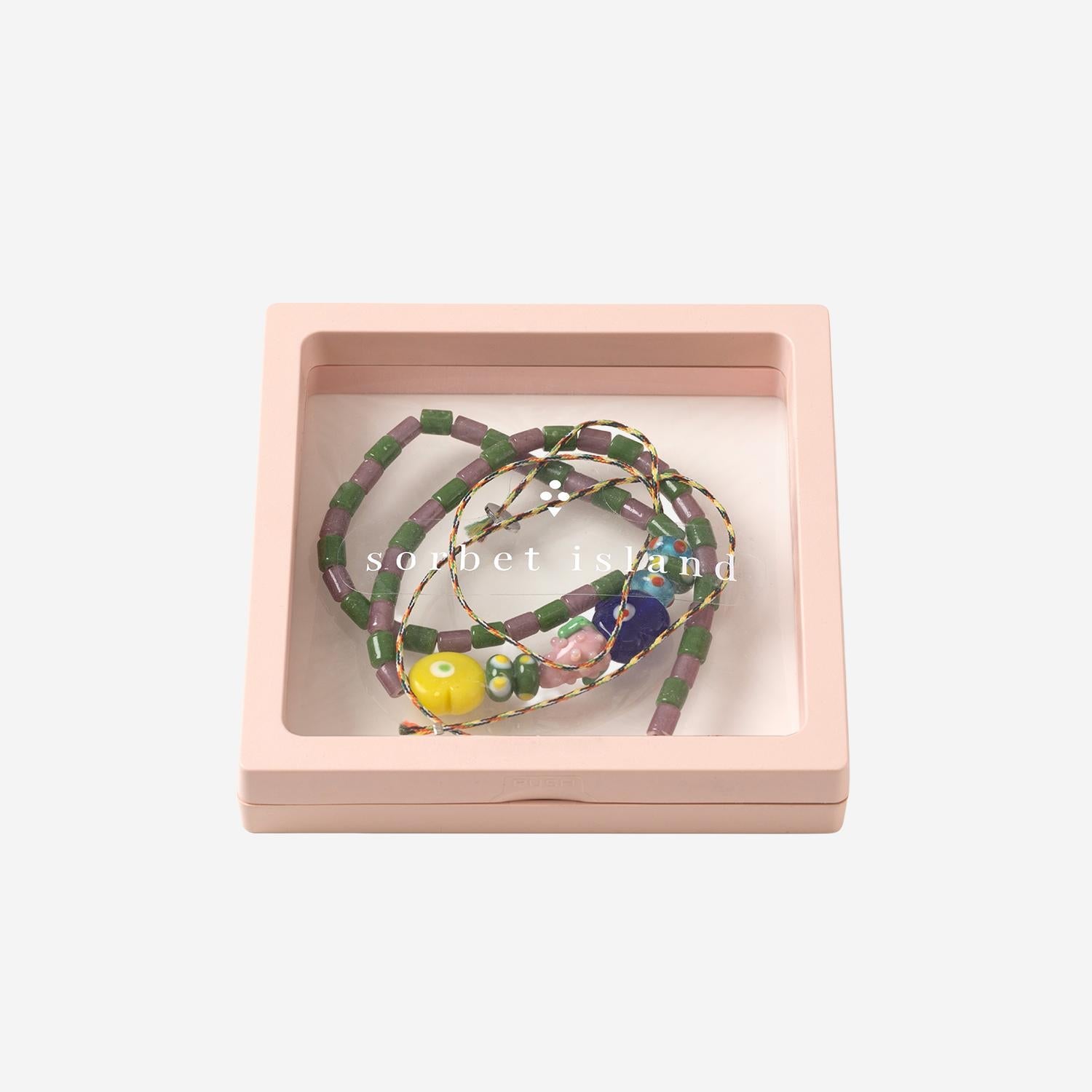 Sorbet Island Mixed Glass Beads Necklace — Multicolor, view 2