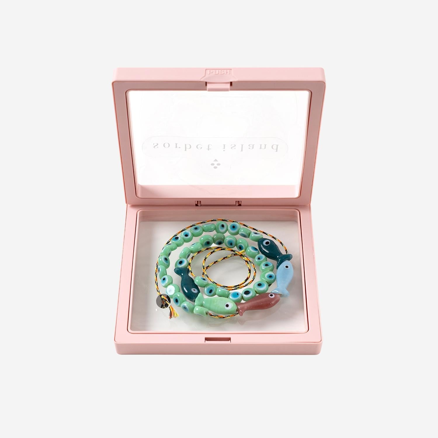 Sorbet Island Fabric and Glass-Bead Necklace — Multicolor by Sorbet Island