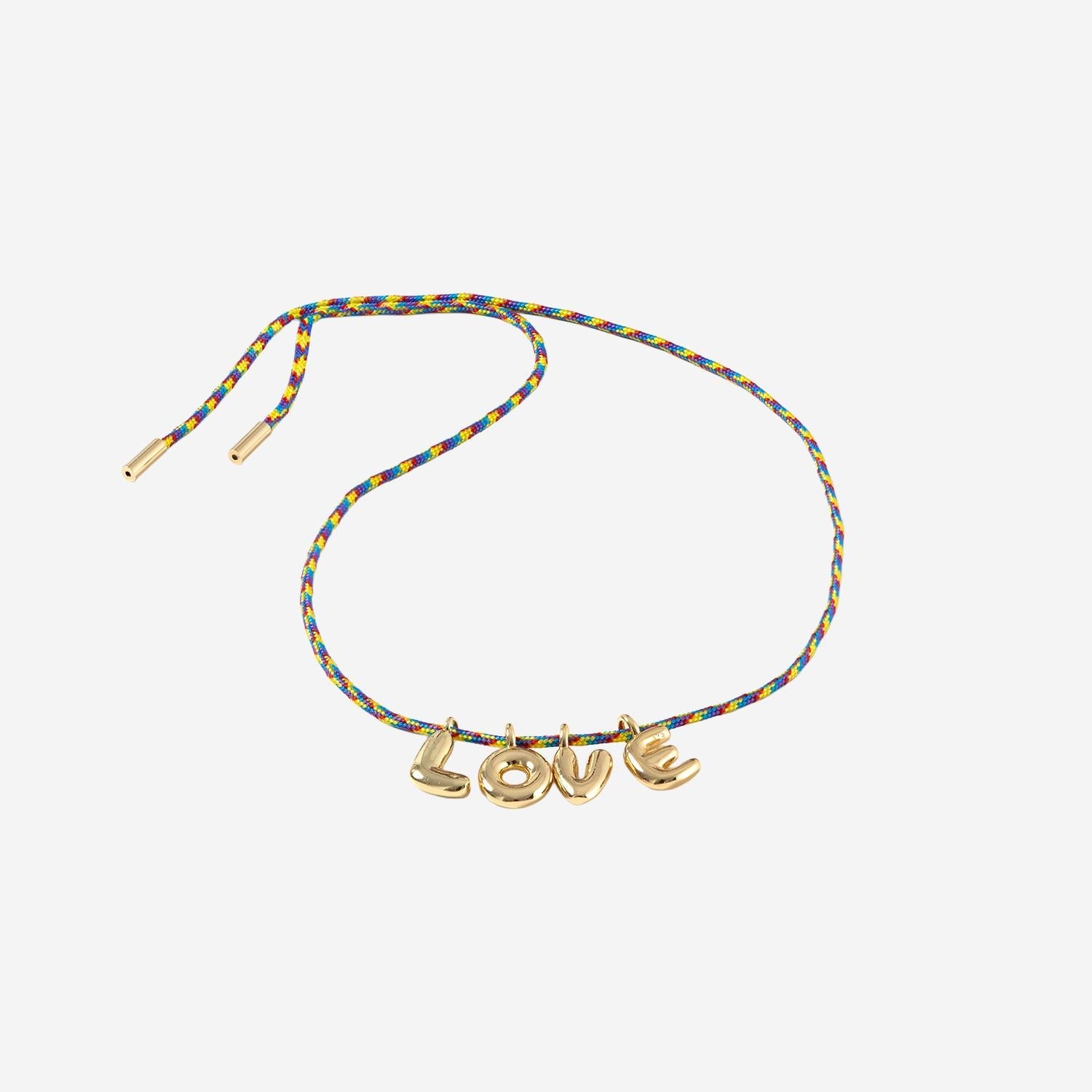 Sorbet Island Bubble Letter Necklace — Multicolor by Sorbet Island