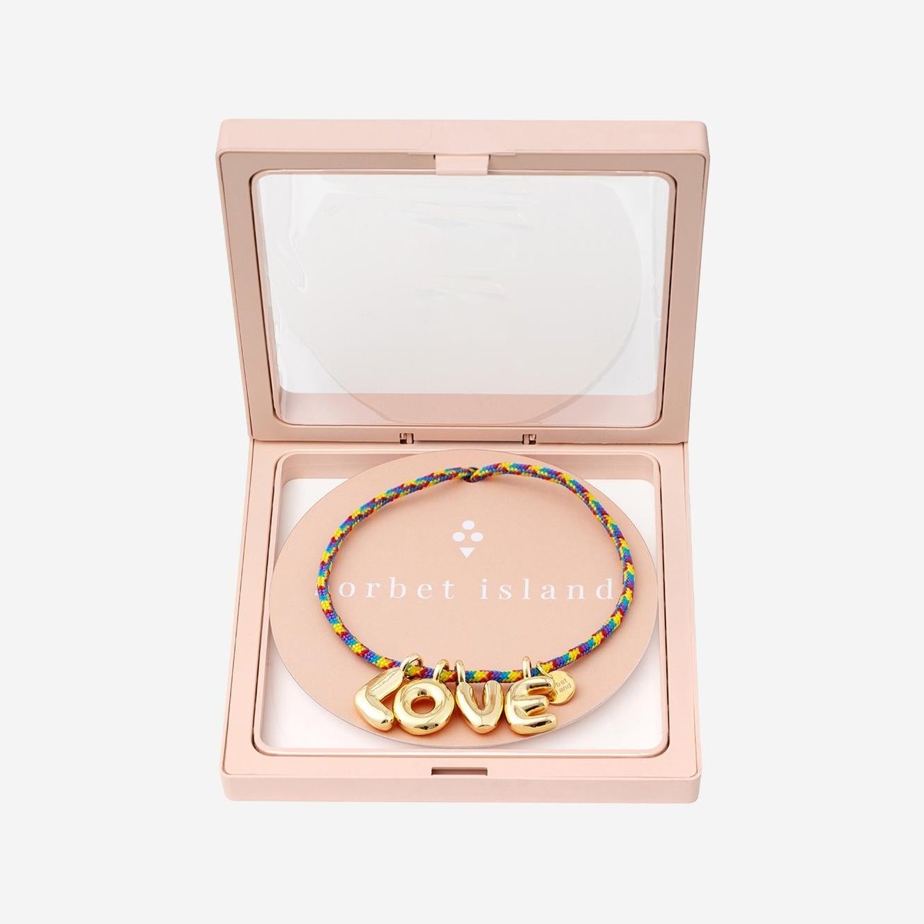 Sorbet Island Bubble Letter Necklace — Multicolor, view 2