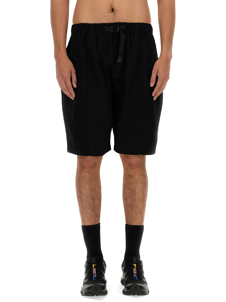 South2 West8 Twill Cotton Bermuda Shorts — Black, view 2